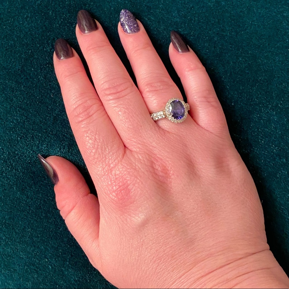 QVC Diamonique Sterling Silver Ring - Picture 3 of 16